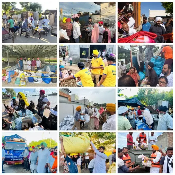 क्या अरविंद केजरीवाल ने पंजाब बाढ़ पीड़ितों की सराहना की और 'आप' कार्यकर्ताओं की सेवा को पुण्य बताया?