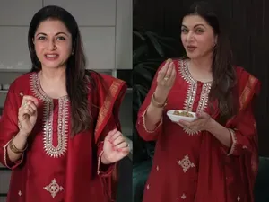 Bhagyashree teaches how to make laddoos for winter season