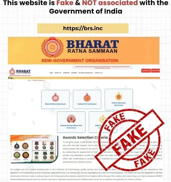 Is There a Fake Website Selling National Awards?