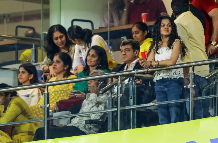 Ajith Kumar Attends CSK Vs SRH Match at Chepauk with Family