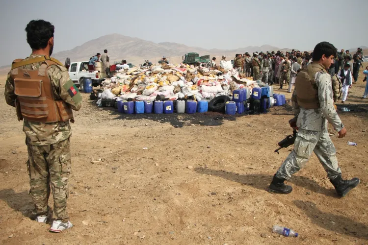 What Steps Are Afghan Police Taking to Combat Drug Manufacturing?