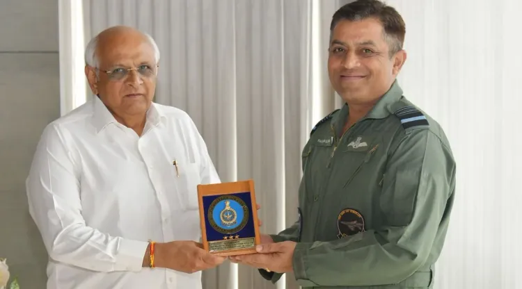 Did Air Marshal Nagesh Kapoor Meet with Gujarat CM in Gandhinagar?