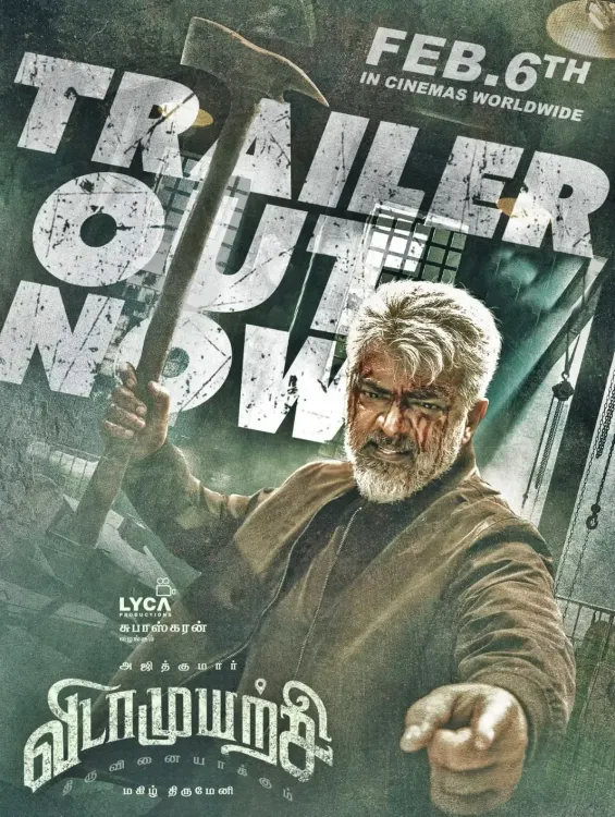 Ajith Kumar's ‘Vidaa Muyarchi’ Set for February 6 Release; New Trailer Unveiled