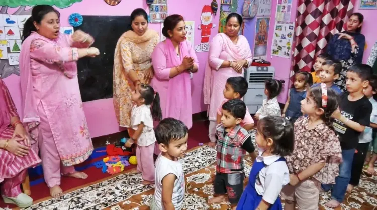 How are Anganwadi centres in J&K's Udhampur evolving into smart preschools?