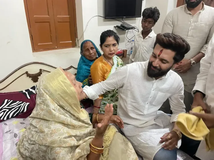 Chirag Paswan Visits His Ill Mother in Ancestral Village