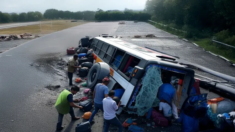 What Caused the Passenger Bus to Overturn in Bihar?