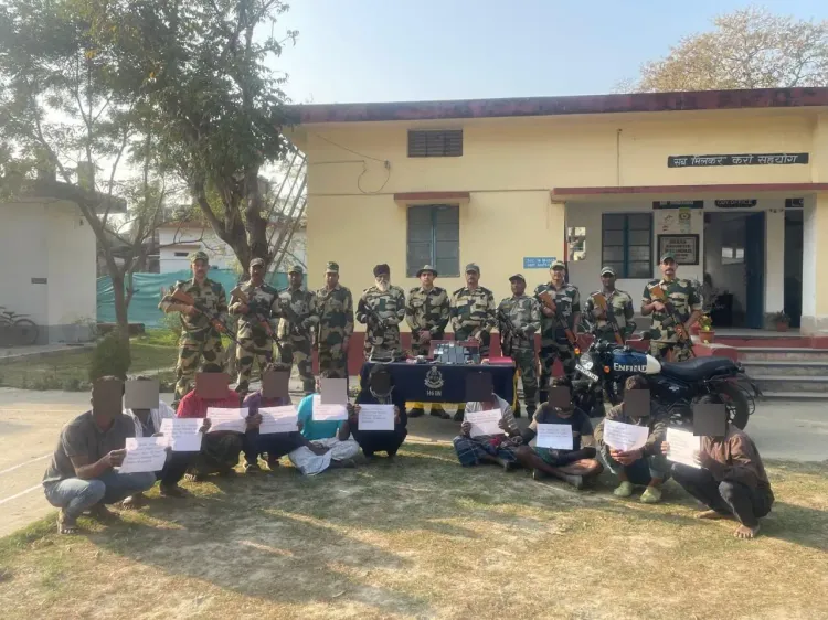 BSF Detains 7 Bangladeshi Infiltrators and 3 Indian Agents Along India-Bangladesh Border