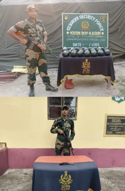 BSF Intercepts Smuggling of Homemade Firearm and Ganja at India-Bangladesh Border