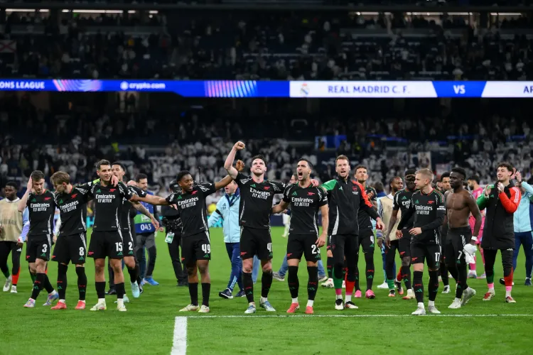 Champions League: Arsenal Eliminates Defending Champions Madrid to Reach Semifinals After 16 Years