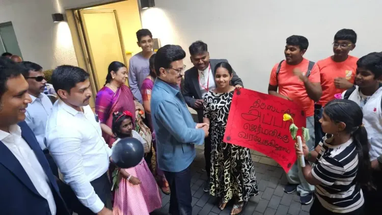 Did CM Stalin Receive a Warm Welcome in Germany from the Tamil Diaspora as He Starts His Europe Tour?