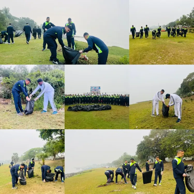 Indian Coast Guard Undertakes Haldia Riverfront Cleanup Ahead of Raising Day