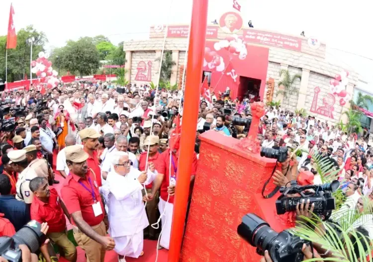 CPI(M) Kicks Off 24th Party Congress in Madurai, Flag Hoisted by Veteran Leader Biman Bose