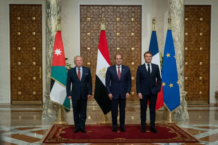 Egyptian and French Leaders Reject Palestinian Displacement