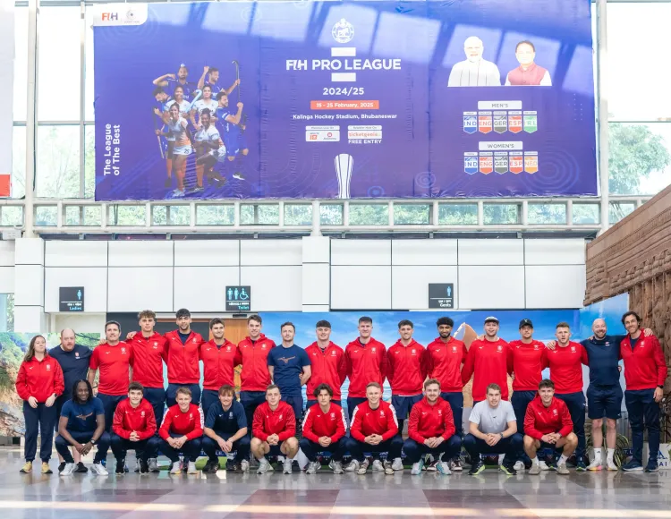 England Men’s Hockey Team Lands in Bhubaneswar for FIH Pro League Matches