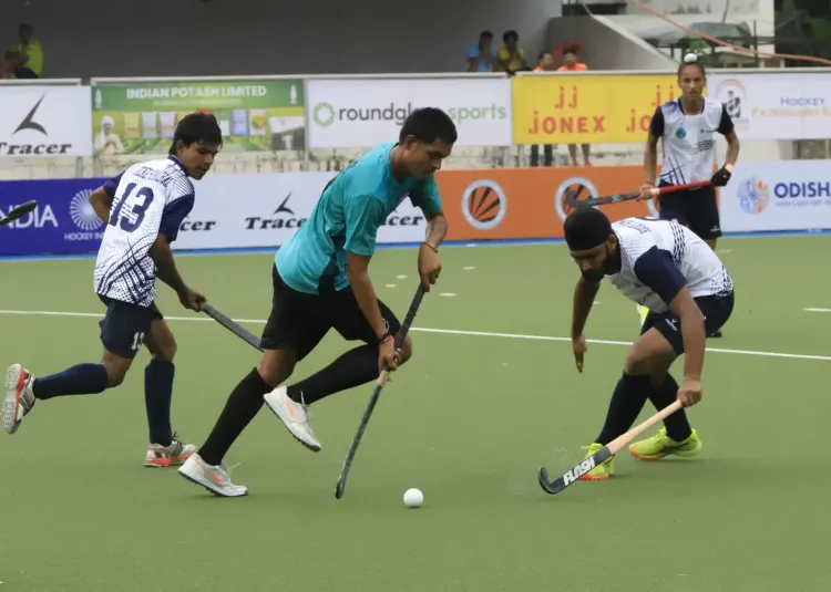 क्या जूनियर पुरुष हॉकी राष्ट्रीय चैंपियनशिप के पहले दिन टीमों ने जीतने में सफलता पाई?