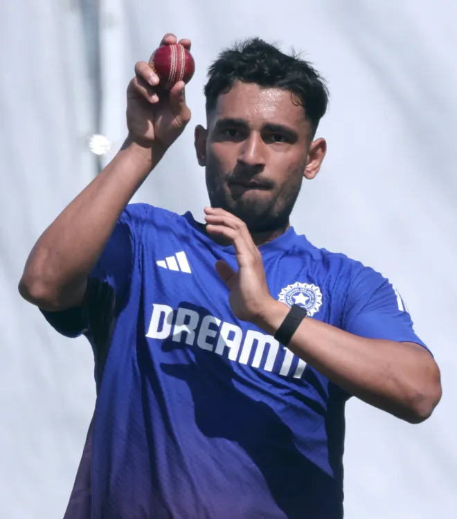 How does Anshul Kamboj feel about his Test debut?