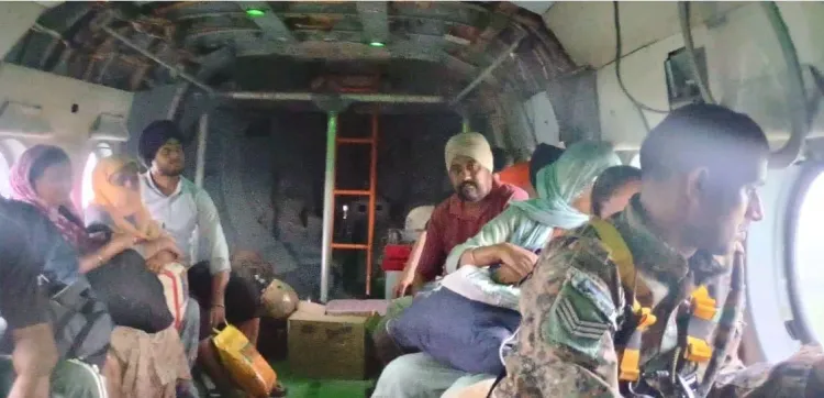 Did the IAF evacuate 11 civilians and deliver essentials in flood-ravaged Punjab?