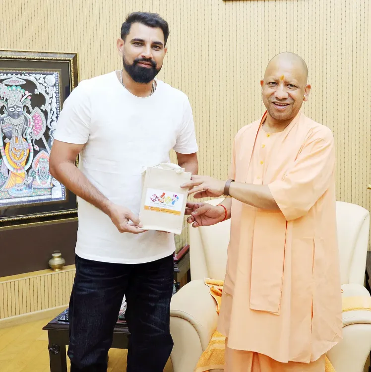 Did Indian Pacer Mohammed Shami Meet Uttar Pradesh CM Yogi Adityanath in Lucknow?