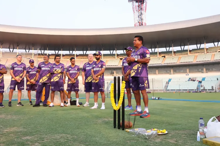 IPL 2025: KKR Holds Traditional Pooja at Eden Gardens Before Training