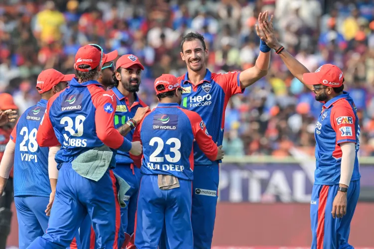 IPL 2025: Mitchell Starc's Five-Wicket Haul Powers DC to Dismiss SRH for 163 Despite Aniket Verma's 74