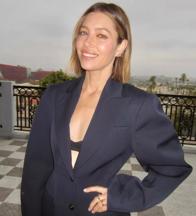 Jessica Biel says it’s a ‘tricky balance’ on how much of showbiz life her kids should see