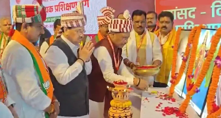 What Happened During JP Nadda's Inauguration of BJP's Training Camp in Chhattisgarh?