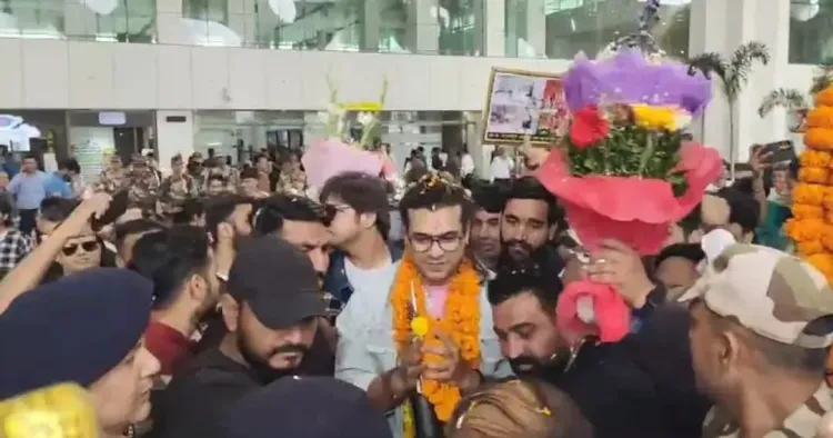 Jubin Nautiyal Welcomed with Enthusiasm at Dehradun Airport