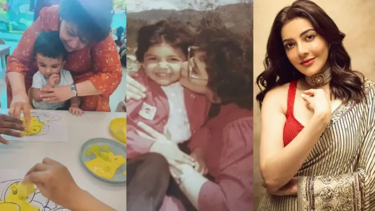 Kajal Aggarwal Celebrates Her Mother's Birthday with Nostalgic Childhood Photos