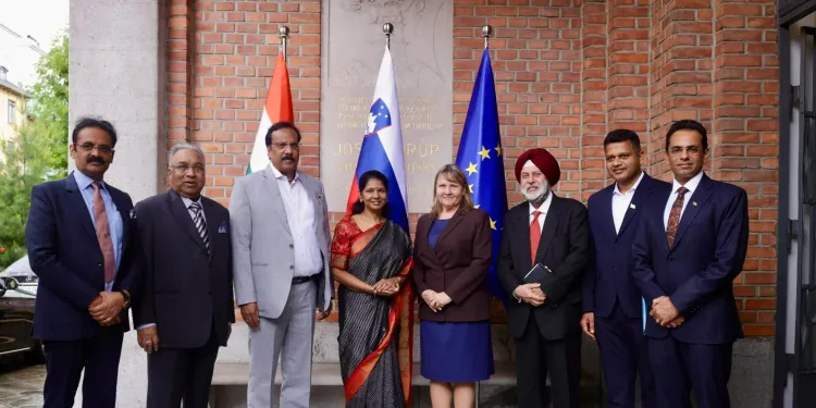 What Did Kanimozhi's Delegation Discuss With Slovenian Leaders Regarding Terrorism?