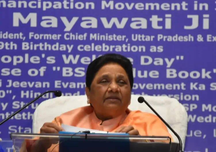 Mayawati Blasts Congress for Threatening Reservation