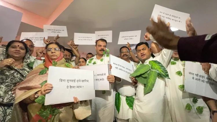 Is the Congress Protesting the BJP's Handling of Tribal Issues and PESA Act Implementation?