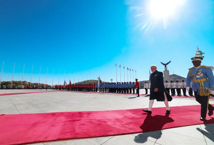 How did Namibian President honor PM Modi's visit?