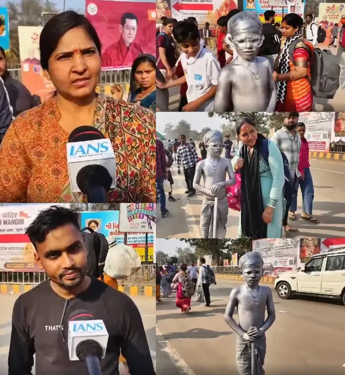 'Nanha Gandhi' shines at Maha Kumbh advocating cleanliness
