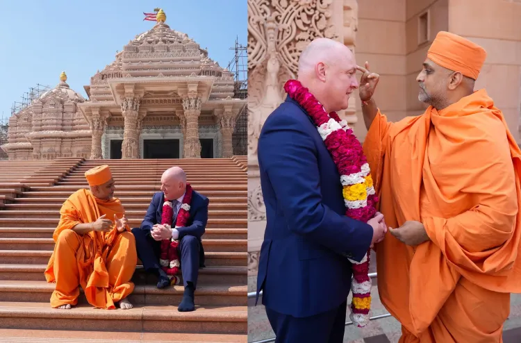 New Zealand's PM Pays Tribute at Akshardham Temple, Acknowledges Hindu Community's Impact