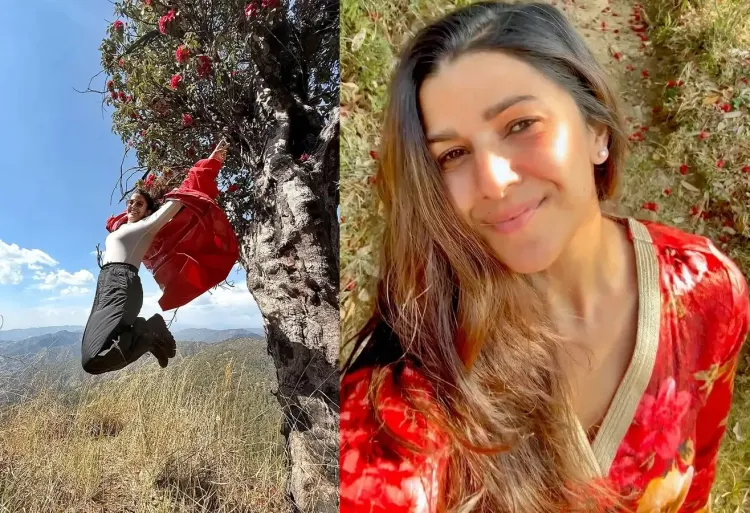 Nimrat Kaur Discovers Enchanting Buransh Blossoms in Kumaon on World Earth Day
