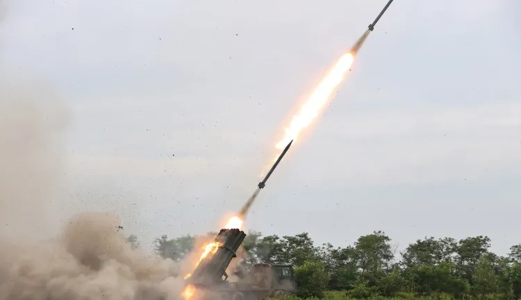 Did North Korea Launch 10 Rocket Shells After Air Drills?