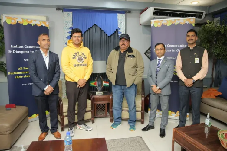 Did Tejasvi Surya and Sarfaraz Ahmad Join Tharoor's Delegation in Guyana?