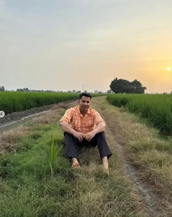 क्या वरुण धवन बिना चप्पल के पंजाब के खेतों में नजर आए?