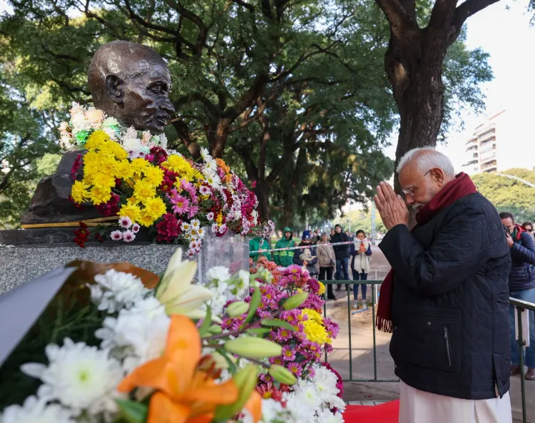 Did PM Modi Honor Mahatma Gandhi and Rabindranath Tagore in Buenos Aires?