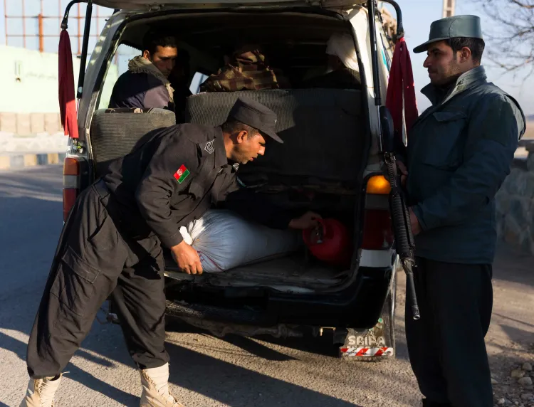 Counter-Narcotics Police Prevent Drug Smuggling in Afghanistan