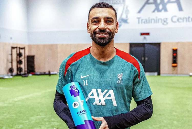 Premier League: Salah Achieves Seventh Player of the Month Honor, Tying with Kane and Aguero
