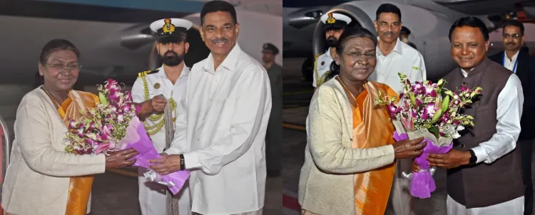 President Droupadi Murmu Reaches Bhubaneswar for the 18th Pravasi Bharatiya Divas Event