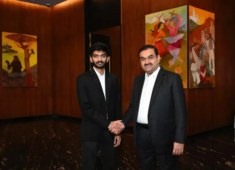 Young Chess Prodigy Gukesh Motivates Future Generations to Lead in Global Chess, Asserts Gautam Adani
