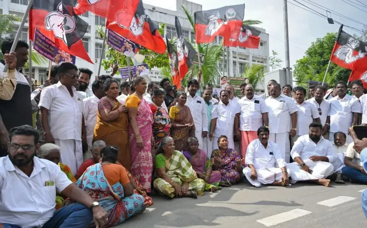 AIADMK in Puducherry Protests for Release of Tamil Fishermen Held by Sri Lankan Navy