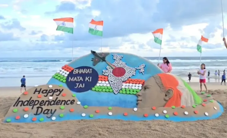 How Does Puri Beach Celebrate Indian Valor and Innovation This Independence Day?