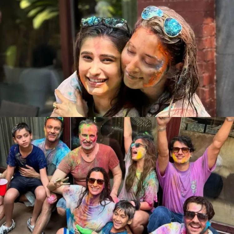 Raveena Tandon's Holi Celebration Unites Vijay and Tamannaah