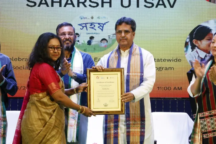 What is the 'Saharsh' Course Launched in Tripura for Children's Education?