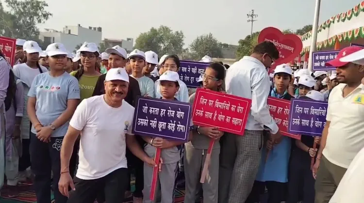 Did Schoolchildren in Panipat Run to Promote Yoga Ahead of International Yoga Day?