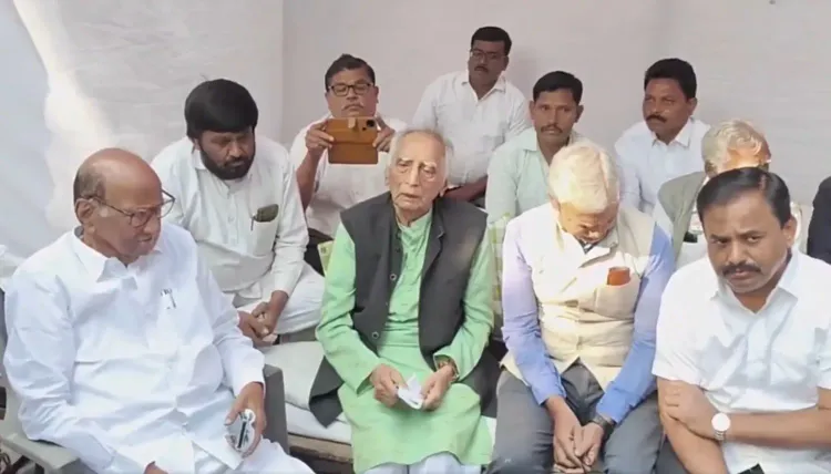 Sharad Pawar, 83, Supports 96-Year-Old Baba Adhav's Hunger Strike Against EVMs in Pune
