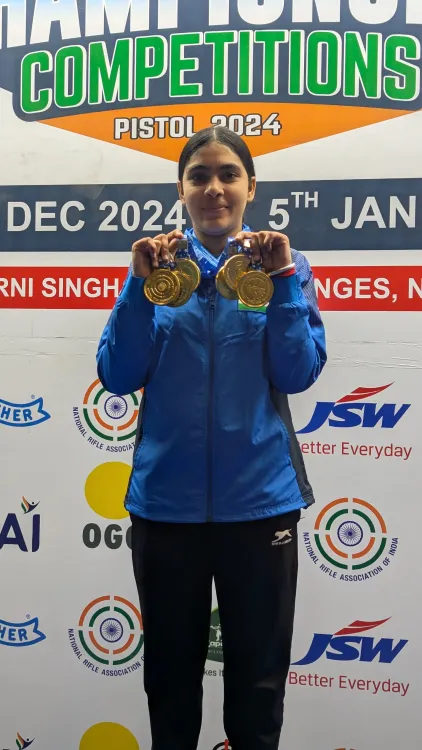 Shooting Nationals: Haryana's Suruchi Shines with Three Gold Medals in Women’s Air Pistol